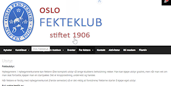 Bestilling av fekteutstyr - informasjon